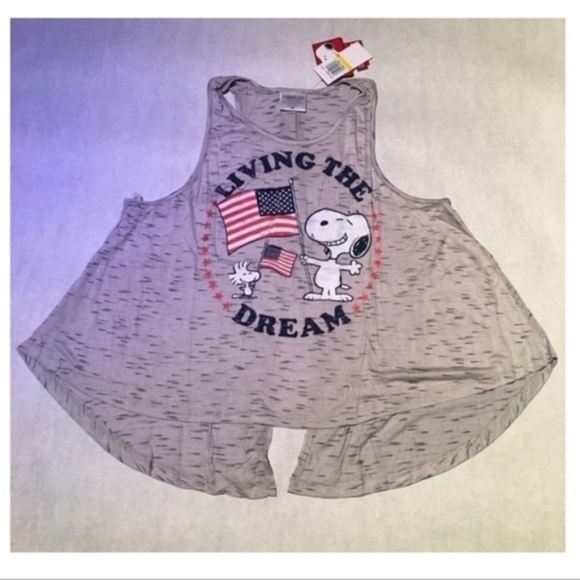 LAST ONE! Snoopy Living The Dream Open Back Tank - Picture 3 of 11